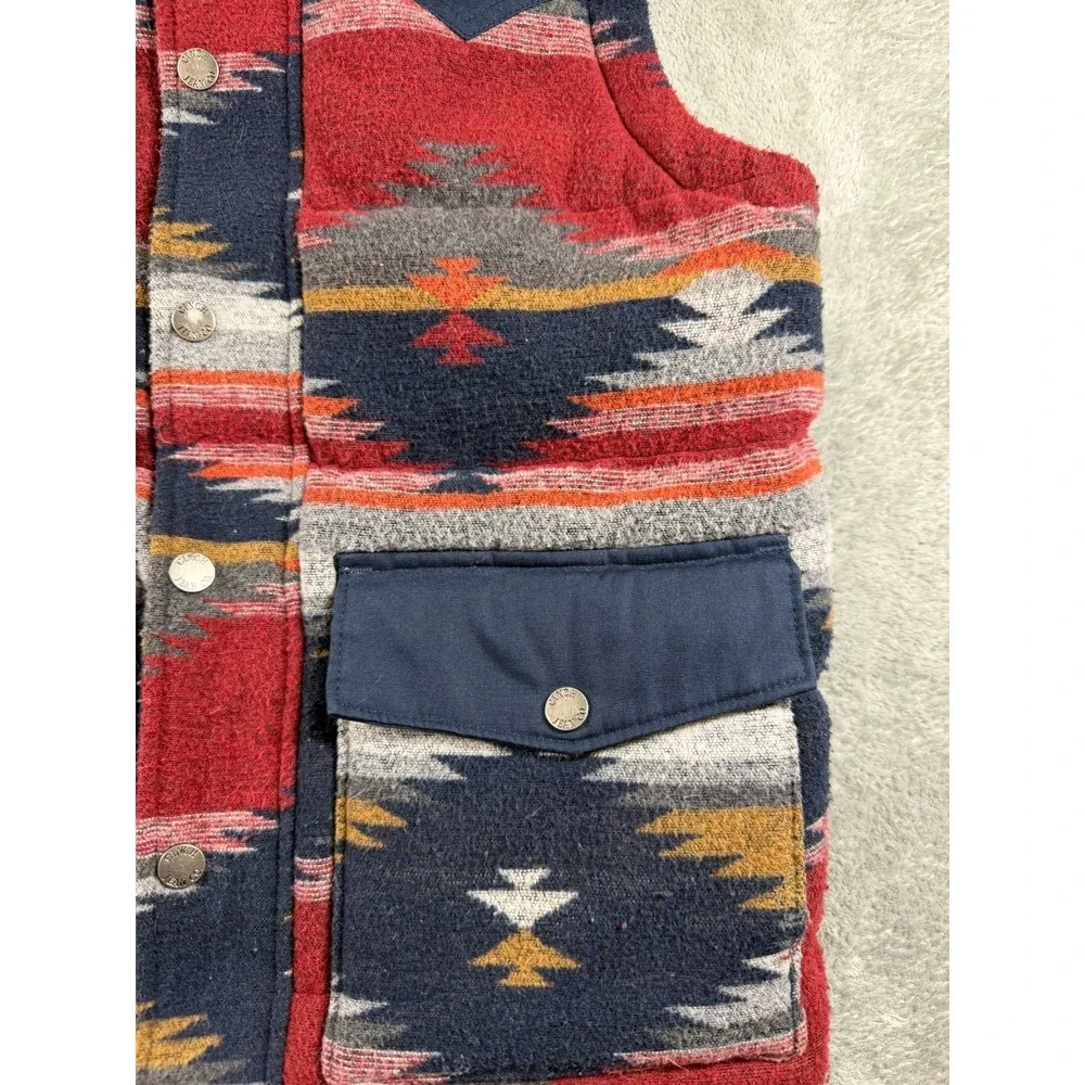 Cinch Vest Youth Boys L 12 Aztec Western Puffer Snap Front Ranch